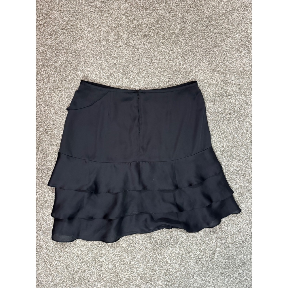 Vintage New York & Company Tiered Ruffle Mini Skirt Size 16 Lined Career Casual